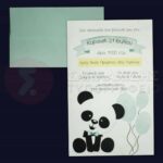 Προσκλητήριο Bάπτισης PANDA LOVE για αγόρι & κορίτσι