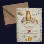 Προσκλητήριο Bάπτισης MAGICAL FOREST για αγόρι & κορίτσι