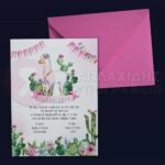 Προσκλητήριο Bάπτισης ΛΑΜΑ για κορίτσι