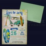 Προσκλητήριο Bάπτισης LIVE TO SWIM για αγόρι