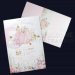 Προσκλητήριο Bάπτισης LITTLE PUMPKIN για κορίτσι