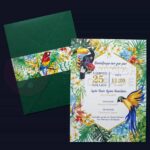 Προσκλητήριο Bάπτισης ALOHA ΠΑΠΑΓΑΛΟΙ για αγόρι