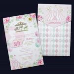 Προσκλητήριο Bάπτισης LITTLE GIRL CAROUSEL για κορίτσι