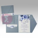 Προσκλητήριο Γάμου "ROSES ARE..BLUE"