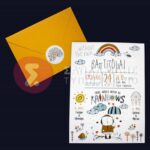 Προσκλητήριο Bάπτισης ΕΛΑΤΕ...ΒΑΠΤΙΖΟΜΑΙ! για αγόρι & κορίτσι