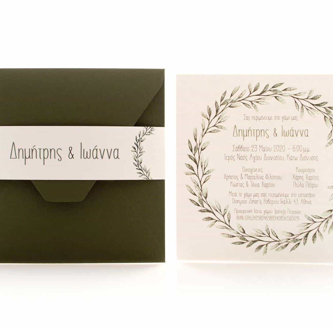 Προσκλητήριο Γάμου "Green Love"