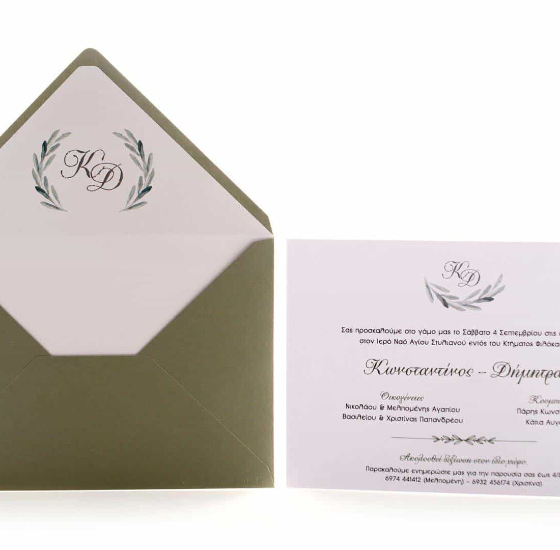 Προσκλητήριο Γάμου "Royal Green"