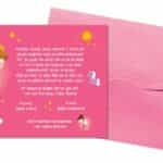 Προσκλητήριο Βάπτισης B5122Β για κορίτσι