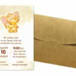 Προσκλητήριο Βάπτισης B5123Β για κορίτσι