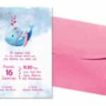 Προσκλητήριο Βάπτισης B5125Β για κορίτσι