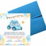 Προσκλητήριο Βάπτισης B5126A για αγόρι