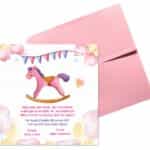 Προσκλητήριο Βάπτισης B5126Β για κορίτσι