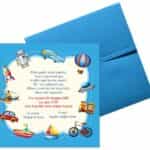 Προσκλητήριο Βάπτισης B5128A για αγόρι