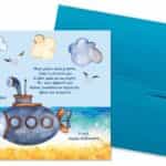 Προσκλητήριο Βάπτισης B5129A για αγόρι