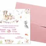 Προσκλητήριο Βάπτισης B5130Β για κορίτσι