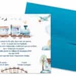 Προσκλητήριο Βάπτισης B5131A για αγόρι