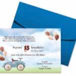 Προσκλητήριο Βάπτισης B5133Α για αγόρι