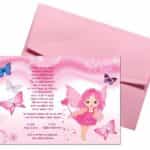 Προσκλητήριο Βάπτισης B5133Β για κορίτσι