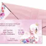 Προσκλητήριο Βάπτισης Β5142Β για κορίτσι