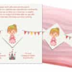 Προσκλητήριο Βάπτισης Β5146Β για κορίτσι