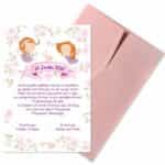 Προσκλητήριο Βάπτισης Β5150Β για κορίτσι