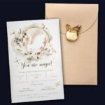 Προσκλητήριο Bάπτισης GOLDEN CROWN για κορίτσι