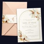 Προσκλητήριο Bάπτισης SUMMER FLOWERS για κορίτσι