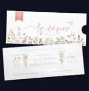 Προσκλητήριο Bάπτισης HAPPY FLOWERS για κορίτσι