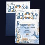 Προσκλητήριο Bάπτισης ΤΟΥ ΒΥΘΟΥ ΤΑ ΜΥΣΤΙΚΑ για αγόρι