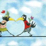 Ζωντανή κάρτα "Γάμος πουλιών" BÄRENPRESSE & CURIOSI