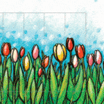 Ζωντανή κάρτα "Τουλίπες" BÄRENPRESSE & CURIOSI