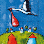 Ζωντανή κάρτα "Πελαργός" BÄRENPRESSE & CURIOSI