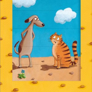 Ζωντανή κάρτα "Σαν τον σκύλο με την γάτα" BÄRENPRESSE & CURIOSI