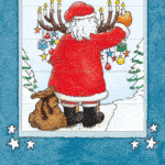 Ζωντανή κάρτα "Άγιος Βασίλης στον τάρανδο" BÄRENPRESSE & CURIOSI