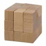 Παζλ σπαζοκεφαλιά ξύλινη "κύβος" 4.5x4.5x4.5εκ