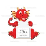 Ξύλινο ημερολόγιο εκτυπωμένο RED DINOSAUR