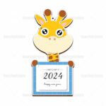 Ξύλινο ημερολόγιο εκτυπωμένο GIRAFFE HOLDING