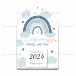 Ξύλινο ημερολόγιο εκτυπωμένο RAINBOW Boy