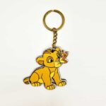 Μπρελόκ με ξύλινη φιγούρα (7×5cm) & θεματική εκτύπωση