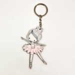 Μπρελόκ με ξύλινη φιγούρα (7×5cm) & θεματική εκτύπωση