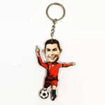 Μπρελόκ με ξύλινη φιγούρα (7×5cm) & θεματική εκτύπωση