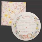 Προσκλητήριο Bάπτισης SLEEPING BABY για κορίτσι