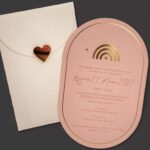 Προσκλητήριο Bάπτισης GOLDEN RAINBOW για κορίτσι