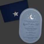 Προσκλητήριο Bάπτισης STAR AND MOON για αγόρι