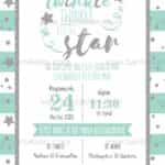 Προσκλητήριο Bάπτισης "Twinkle little star." για αγόρι