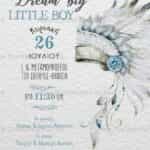 Προσκλητήριο Bάπτισης "Ινδιάνος" για αγόρι