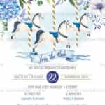 Προσκλητήριο Bάπτισης "Carousel" για αγόρι