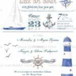 Προσκλητήριο Bάπτισης "Καράβι" για αγόρι
