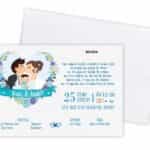 Προσκλητήριο Γάμου & Bάπτισης US AND HE για αγόρι