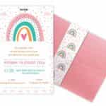 Προσκλητήριο Bάπτισης RAINBOW για κορίτσι
